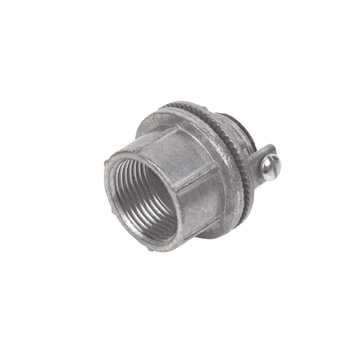 Conector Myers de Zinc  1 1/4" / Con tornillo a tierra / Para Intemperie.