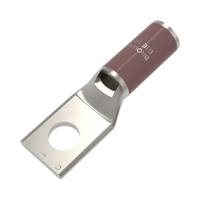 Zapata Terminal de Compresión BURNDY Cañón Corto para Tornillo de 3/8" y Calibre 2 AWG.
