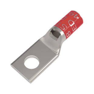 Zapata Terminal de Compresión BURNDY Cañón Corto para Tornillo de 5/16" y Calibre 8 AWG.