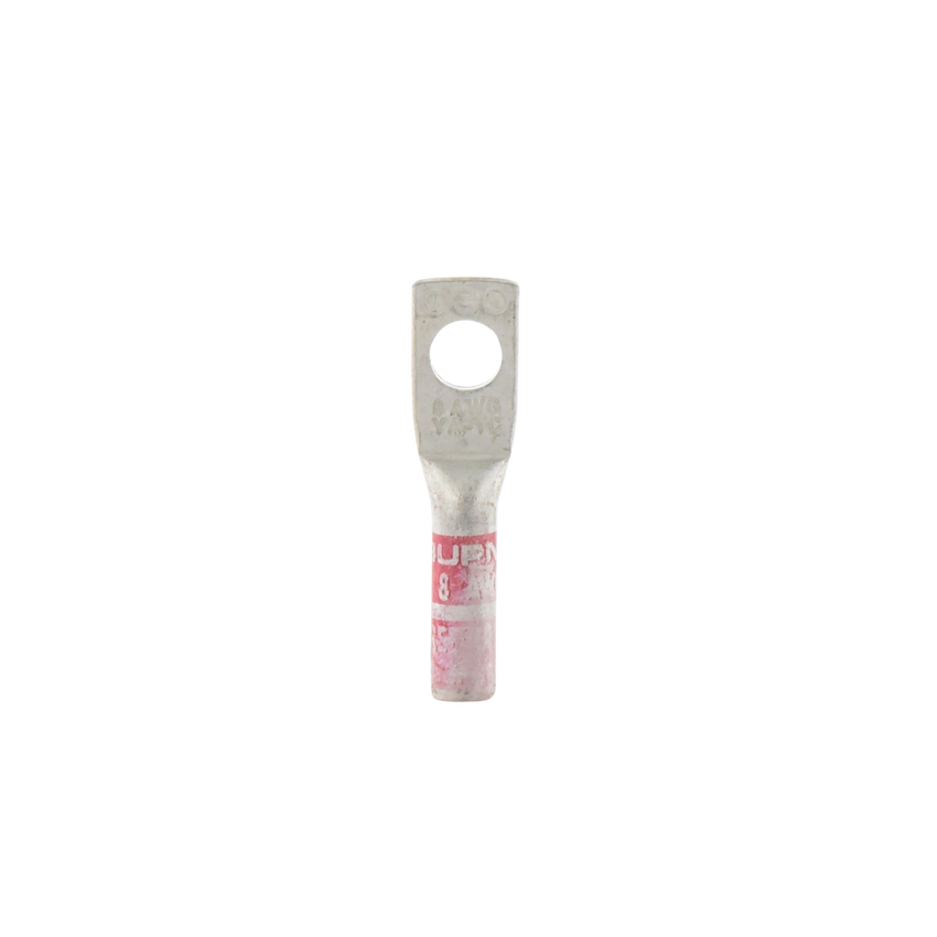 Zapata Terminal de Compresión BURNDY para Tornillo de 1/4" y Calibre 8 AWG / Barril Largo.