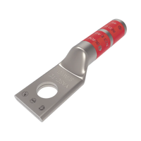 Zapata Terminal de Compresión BURNDY para Tornillo de 1/4" y Calibre 8 AWG / Barril Largo.