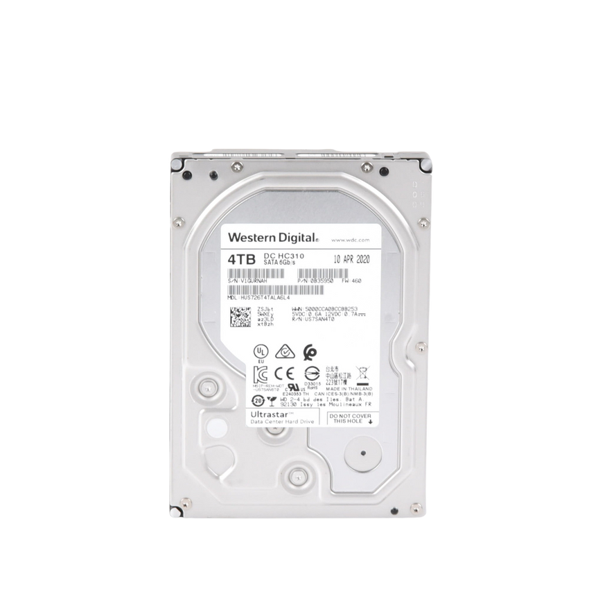 Disco Duro Enterprise 4 TB / Wester Digital (WD) / Serie Ultrastar / Recomendado para Data Center y NVRs de Alta Capacidad / Alto Performace