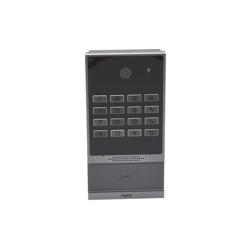 Videoportero SIP para Control de Acceso, Teclado numérico iluminado, 2 relevadores, anti-vandálico, IP66 y IK07, PoE