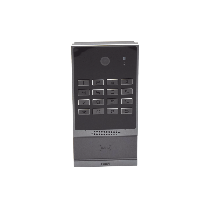 Videoportero SIP para Control de Acceso, Teclado numérico iluminado, 2 relevadores, anti-vandálico, IP66 y IK07, PoE