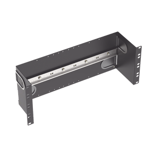Soporte Industrial Para Instalar Equipos de Montaje en Riel DIN, Para Racks o Gabinetes Estándar de 19in, de 4UR, Color Negro
