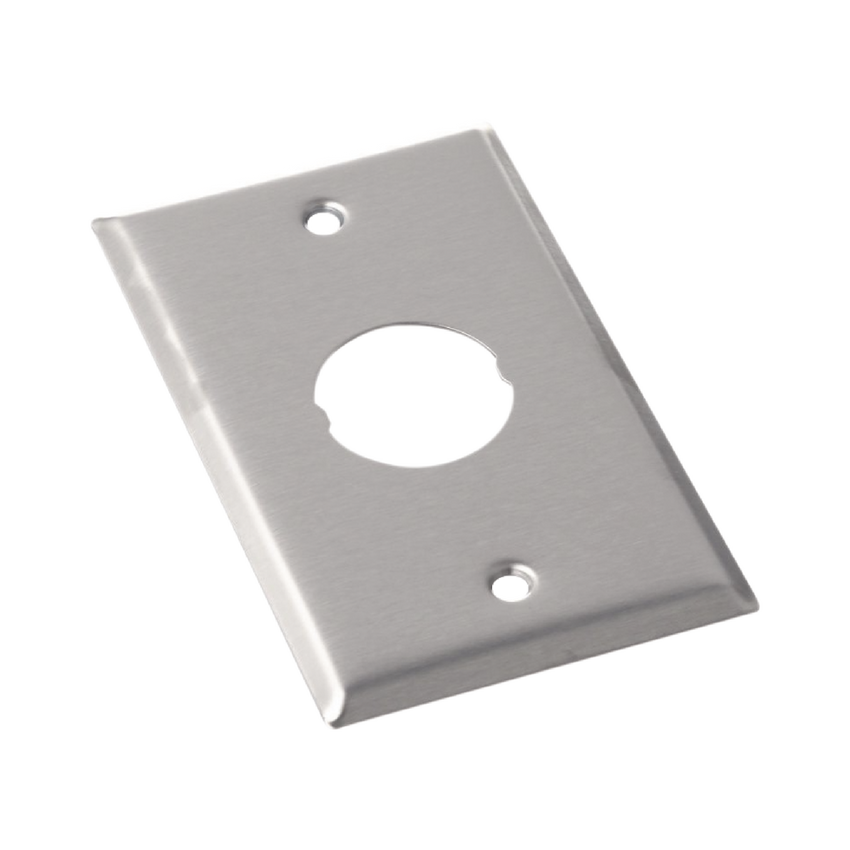 Placa de Pared IndustrialNet?, Para 1 Conector Industrial, de Acero Inoxidable