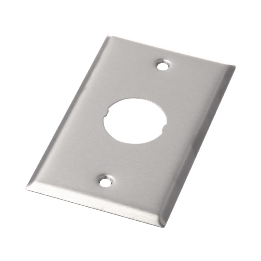 Placa de Pared IndustrialNet?, Para 1 Conector Industrial, de Acero Inoxidable