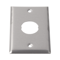 Placa de Pared IndustrialNet?, Para 1 Conector Industrial, de Acero Inoxidable