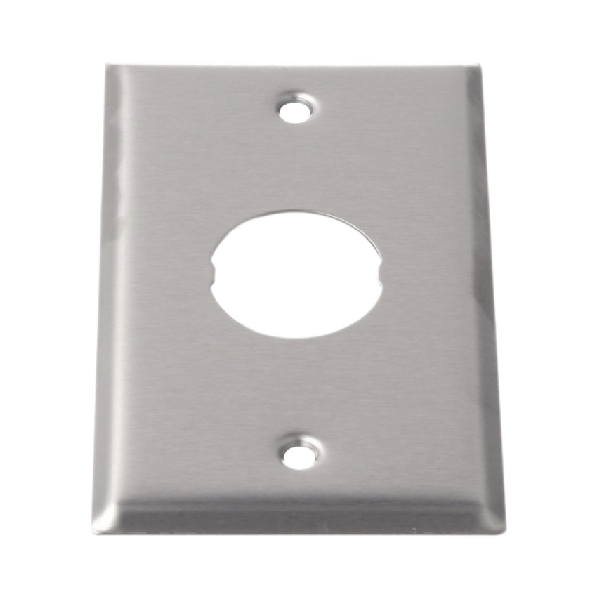 Placa de Pared IndustrialNet?, Para 1 Conector Industrial, de Acero Inoxidable