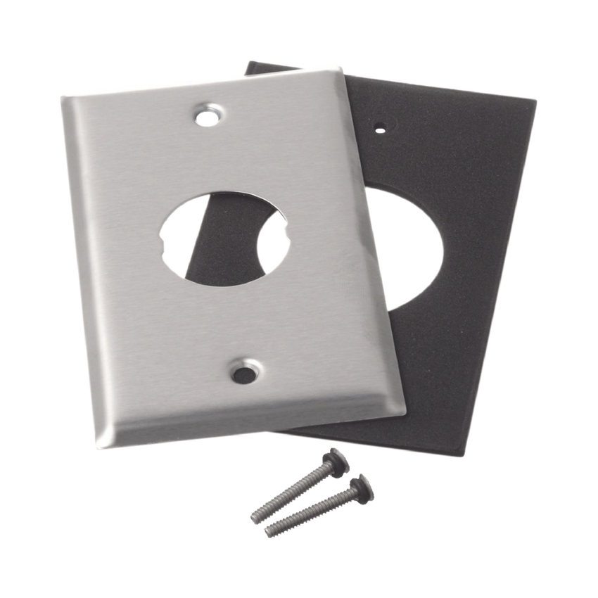 Placa de Pared IndustrialNet?, Para 1 Conector Industrial, de Acero Inoxidable