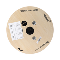 Carrete de 1 km de Fibra Óptica Aérea Mini Figura 8 G.657A2 Tipo Drop, Monomodo de 2 Hilos (Bifibra), Diseñada para Fusionarse, Color Negro, Span 80, (No Soporta Conectores Mecánicos)