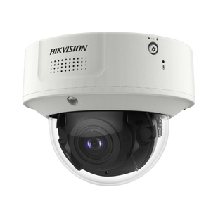 Domo IP 4 Megapixel / Lente Mot. 2.8 a 12 mm 2 / 40 mts IR EXIR / 2 Analiticos Simultaneos / DeepinView / 2 Micrófonos Integrados  / IP67 / IK10 / H.265+ / WDR 150 dB / Captura Facial / Búsqueda por Atributos /