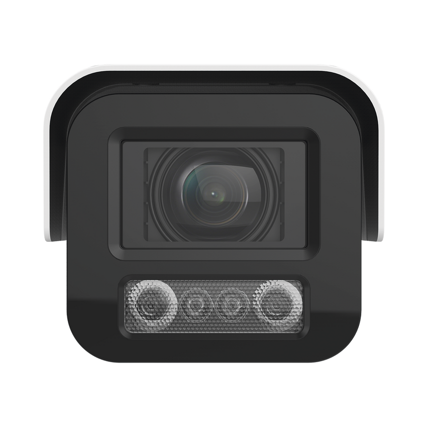 Bala IP 4 Megapixel / Lente Mot. 2.8 - 12 mm / Luz Dual (IR y Luz Blanca) / Reconocimiento Facial / Heat Map / ACUSENSE / Metadata / IK10 / IP67 / WDR 140 dB / DeepinView