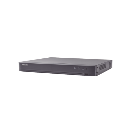 DVR 4 Canales TURBOHD + 4 Canales IP / 8 Megapixel (4K) / Audio de dos vías por Coaxitron / ACUSENSE / Reconocimiento Facial / 1 Bahía de Disco Duro / Salida de Video en 4K / H.265+