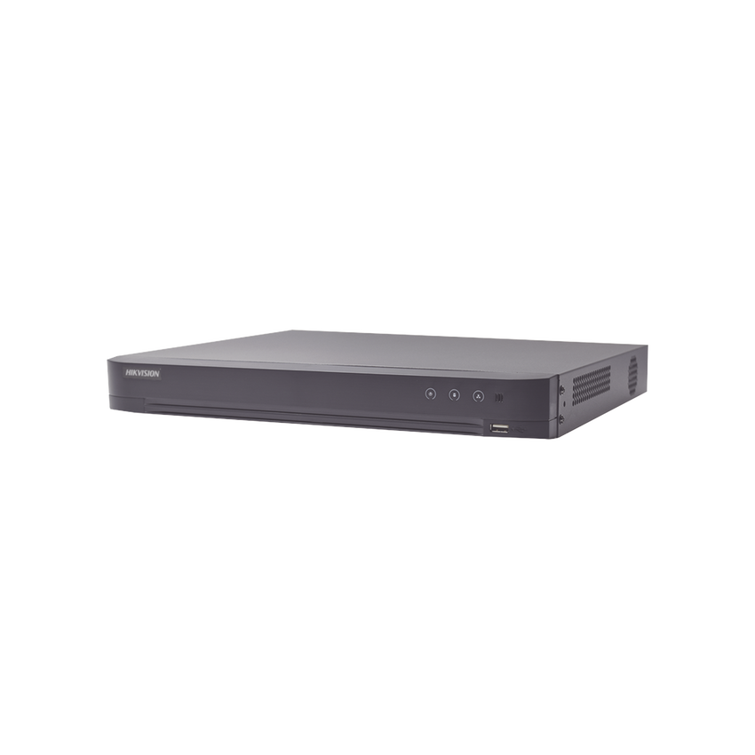 DVR 8 Canales TURBOHD + 8 Canales IP / 8 Megapixel (4K) / Audio de dos vías por Coaxitron / ACUSENSE / Reconocimiento Facial / 1 Bahía de Disco Duro / Salida de Video en 4K / H.265+