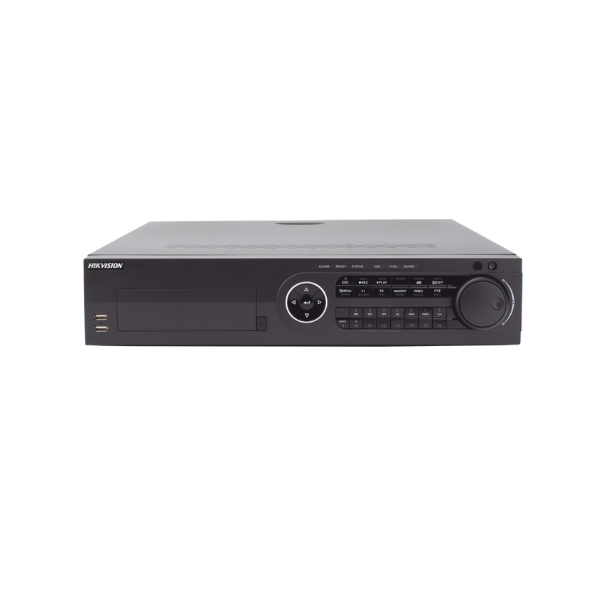 DVR 16 Canales TurboHD + 8 Canales IP / 3K / 5 Megapixel /  8 Bahías de Disco Duro / 16 Entradas de Audio Fisicas (Microfono por Separado) / Audio por coaxitron / Acusense / 16 Entradas de Alarma / POS / H.265+