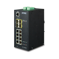 Switch Industrial Administrable de 8-Puertos 10/100/1000T + 4-Puertos 100/1000X SFP