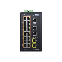 Switch Industrial Administrable 16 puertos 10/100/1000 T 802.3at PoE + 2 Puertos 10/100/1000 T + 2 puertos 100/1000 X SFP