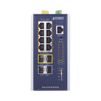 Switch Industrial Administrable Capa 3, Con 8 Puertos PoE Gigabit 802.3bt, 2 Puertos SFP de 1 G / 2.5 G, 2 Puertos SFP 10 G
