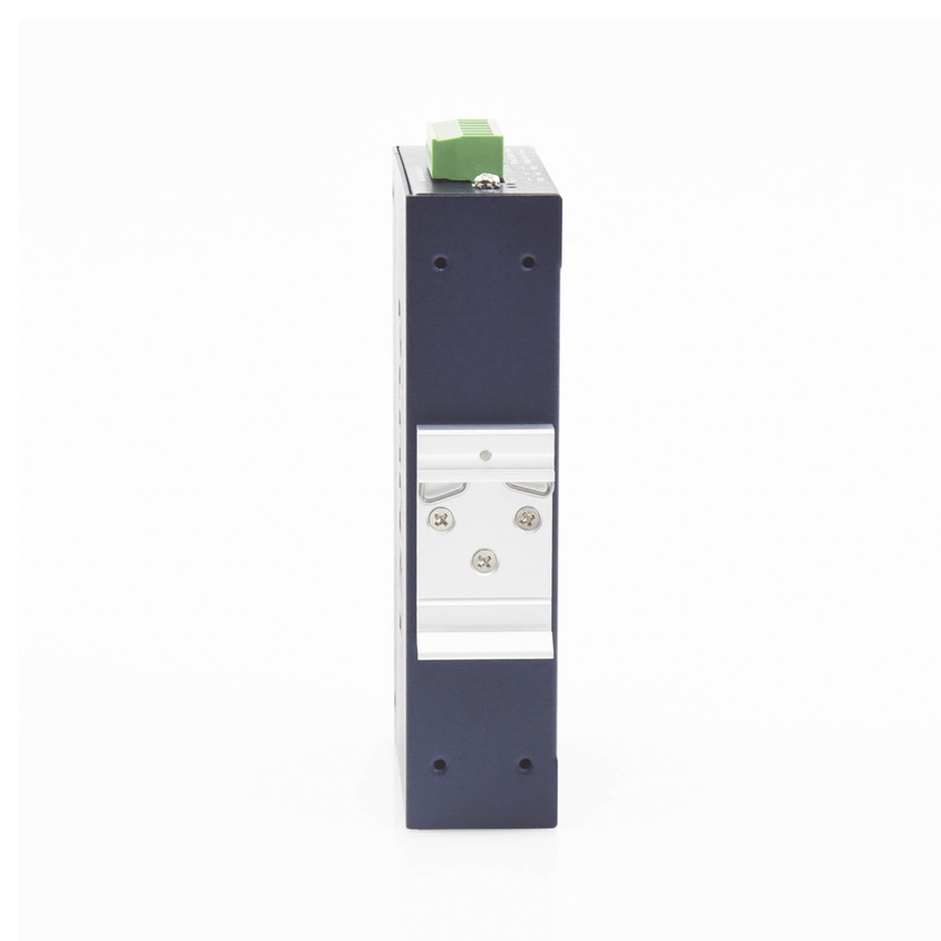 Switch Industrial No Administrable de 8 Puertos Gibabit 10/100/1000T, Diseñado para Montaje en Pared y Riel DIN