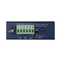 Convertidor de Medios Industrial de 1 Puerto Ethernet 10/100/1000 Base-T a 2 Puertos SFP 100/1000/2500 Base-X