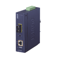 Convertidor de medios industrial PoE+ 1000BASE-SX a 10/100/1000BASE-T 802.3at (SC,MM) -550 m