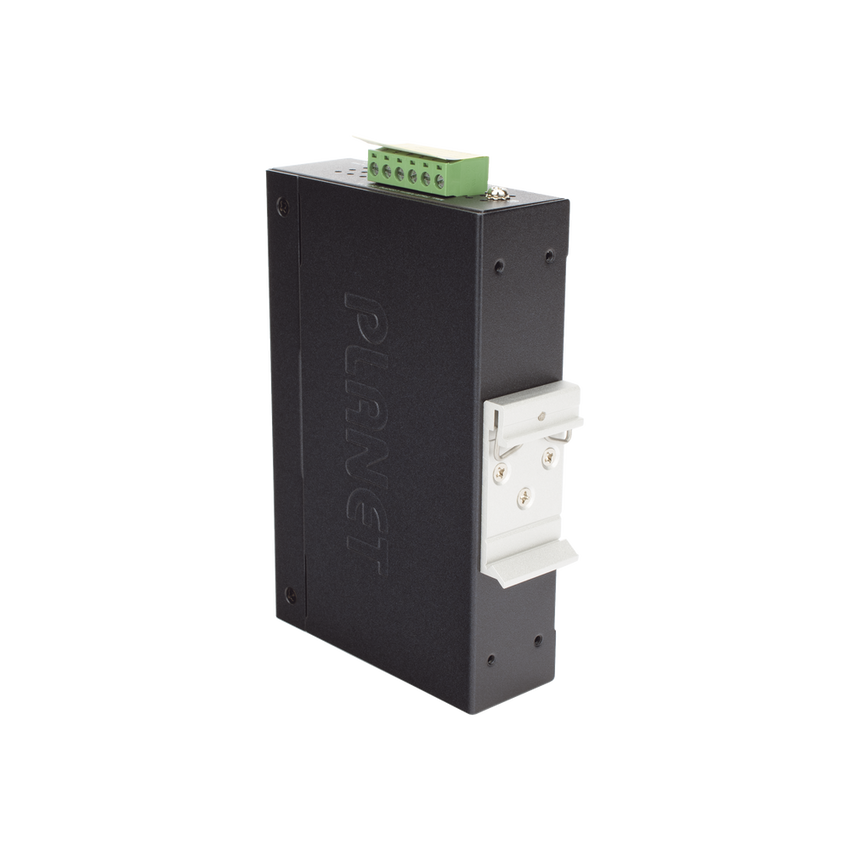 Convertidor de Medios PoE Industrial, Puerto SFP 1000BASE-SX/LX a Puerto RJ45 Gigabit con Salida PoE 802.3at (Hasta 30 W).