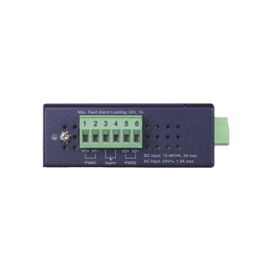 Convertidor de Medios PoE Industrial, Puerto SFP 1000BASE-SX/LX a Puerto RJ45 Gigabit con Salida PoE 802.3at (Hasta 30 W).