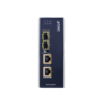 Convertidor de Medios Industrial de 2 Puertos SFP 100/1000X a 2 Puertos RJ45 10/100/1000T 802.3bt PoE++
