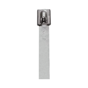 Cincho StrongHold de Acero Inoxidable Tipo 304, 998 mm largo x 6.6 mm ancho, Color Metálico, Paquete de 25pz