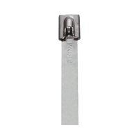 Cincho StrongHold de Acero Inoxidable Tipo 304, 998 mm largo x 6.6 mm ancho, Color Metálico, Paquete de 25pz