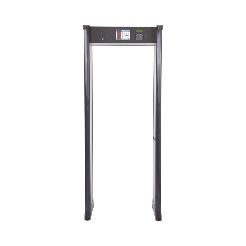 Arco Detector de Metales de 33 Zonas con Anclaje para Fijarse al Piso. Incluye Sensor IR para evitar falsas Alarmas / Certificado por la Administración Federal de Aviación de EE. UU. (FAA)