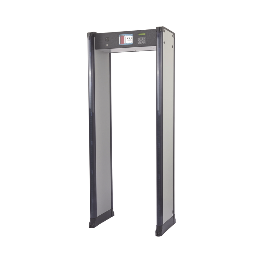 Arco Detector de Metales de 33 Zonas con Anclaje para Fijarse al Piso. Incluye Sensor IR para evitar falsas Alarmas / Certificado por la Administración Federal de Aviación de EE. UU. (FAA)