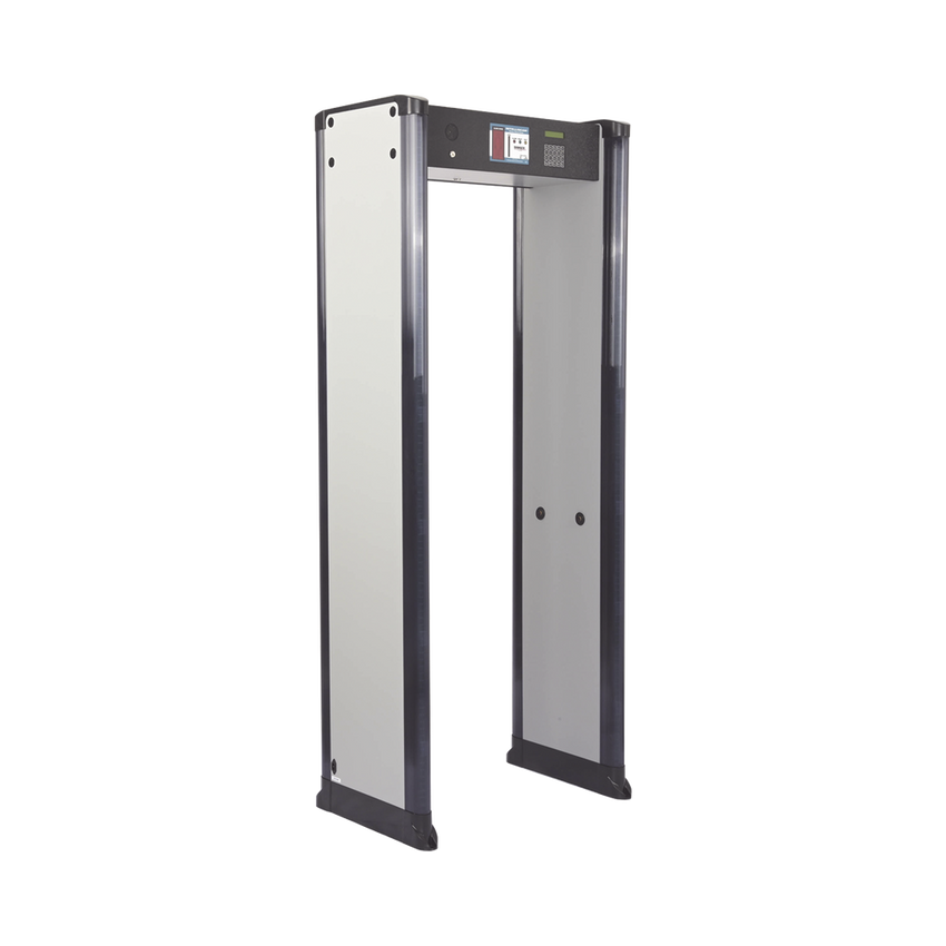 Arco Detector de Metales de 6 Zonas con Anclaje para Fijarse al Piso. Incluye Sensor IR para evitar falsas Alarmas / Certificado por la Administración Federal de Aviación de EE. UU. (FAA)