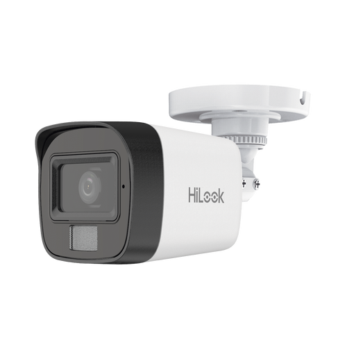 [Dual Light] Bala IP 2 Megapixel (1080p) / Lente 2.8 mm / Ángulo de visión 101° / 20 mts IR + 15 mts Luz Blanca / Micrófono Integrado / ACUSENSE Lite / Exterior IP67 / PoE / dWDR / H.265+ / ONVIF