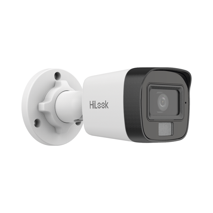 [Dual Light] Bala IP 4 Megapixel / Lente 2.8 mm / Ángulo de visión 104° / 20 mts IR + 15 mts Luz Blanca / Micrófono Integrado / ACUSENSE Lite / Exterior IP67 / H.265+ / PoE / ONVIF / dWDR