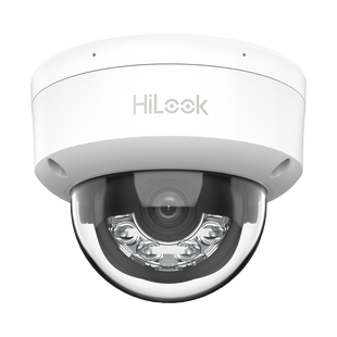 [Dual Light] Domo IP de 2 Megapixel (1080p) / Lente 2.8 mm / 20 mts IR + 15 mts Luz Blanca / Micrófono Integrado / ACUSENSE Lite / Uso en interior / PoE / dWDR / H.265+ / ONVIF