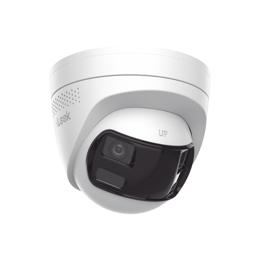 [Dual Light] Turret IP 8 Megapixel / Imagen Panorámica 180°/ PoE / Micrófono y Bocina Integrado / Exterior IP67 / Audio Bidireccional / Alarma Visual y Auditiva Integrada / Smart Supplement Light / Micro SD 512 GB