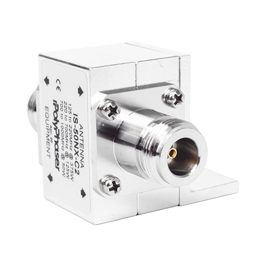 Protector Coaxial RF / 125-1000 MHz / 50 ? / Conectores N Hembra / Ceja Lateral / 50 kA
