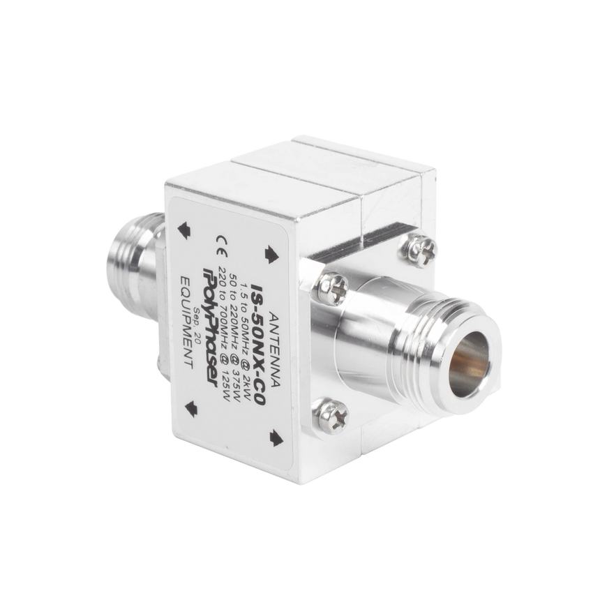 Protector Coaxial RF / 1.5-700 MHz / 50 ? / Conectores N Hembra / Ceja Lateral / 2 kW