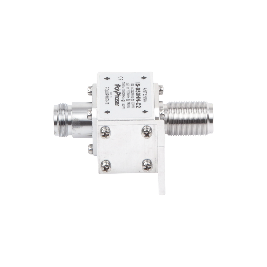 Protector Coaxial RF / 125-1000 MHz / 50 ? / Conectores N Hembra / Ceja Frontal / 500W