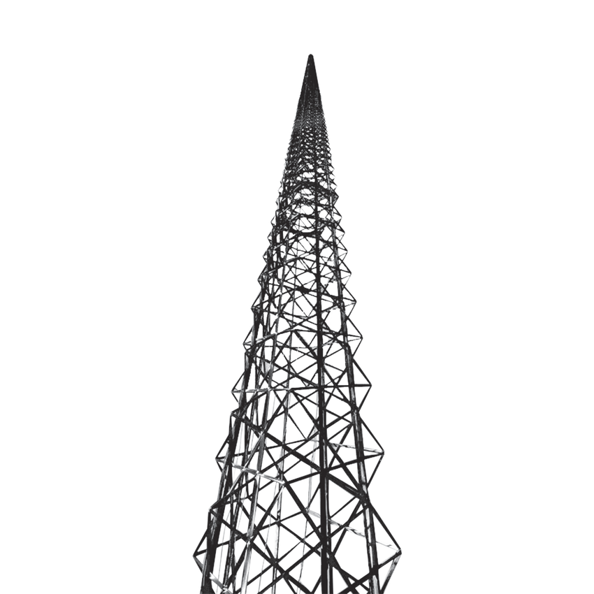 Torre de Fibra de Carbono 18.3 metros (60 pies) Autosoportada- ULTRA LIGERA.