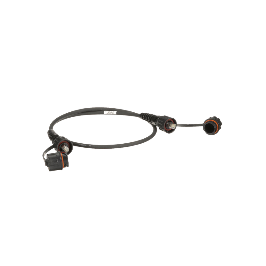 Patch Cord Cat6A IndustrialNet, Blindado S/FTP, Con Plug Industrial y Tapa en Cada Extremo, 3 Metros (9.84 Pies)