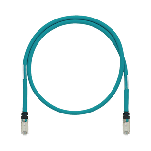 Patch Cord Cat5e de Grado Industrial 600V, Blindado SF/UTP, Calibre 24 AWG, Color Aqua, 15m