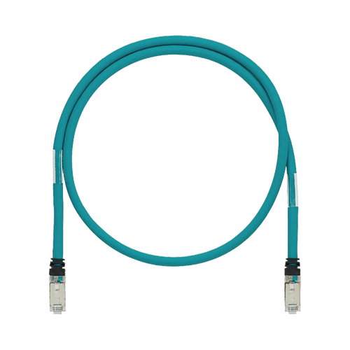 Patch Cord Cat5e de Grado Industrial 600V, Blindado SF/UTP, Calibre 24 AWG, Color Aqua, 20m