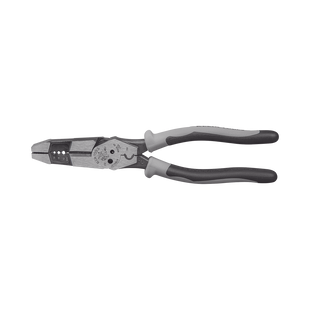 Pinza Híbrida con Ponchadora de 8". Pela Cable Sólido de 10-14 AWG y Cable Trenzado de 12-16 AWG