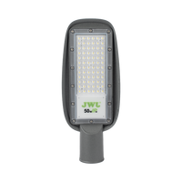 Luminaria LED de 50 W/ 100 - 265 V CA ~50/60 Hz / Fotocelda / Color Blanco/ Dimensiones 160 x 390 x 78 mm / Ángulo de Luz 135°.