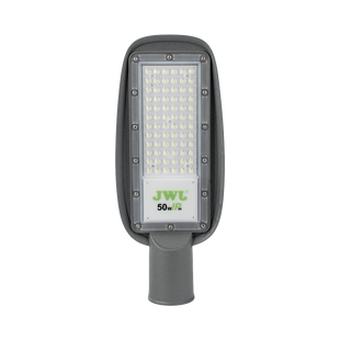 Luminaria LED de 50 W/ 100 - 265 V CA ~50/60 Hz / Fotocelda / Color Blanco/ Dimensiones 160 x 390 x 78 mm / Ángulo de Luz 135°.