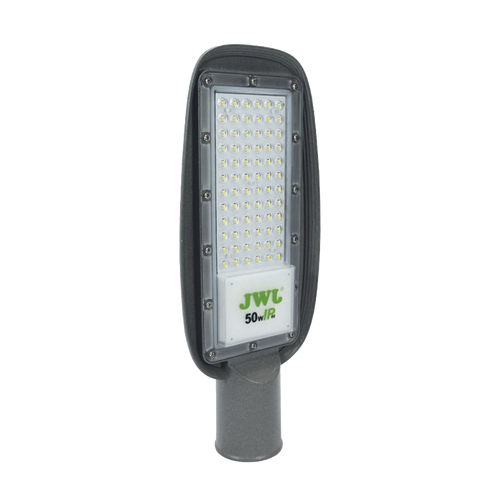 Luminaria LED de 50 W/ 100 - 265 V CA ~50/60 Hz / Fotocelda / Color Blanco/ Dimensiones 160 x 390 x 78 mm / Ángulo de Luz 135°.
