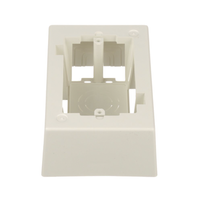 Caja de Pared Superficial, Uso Universal con Placas de Pared, Con Cinta Adhesiva, Color Blanco Mate